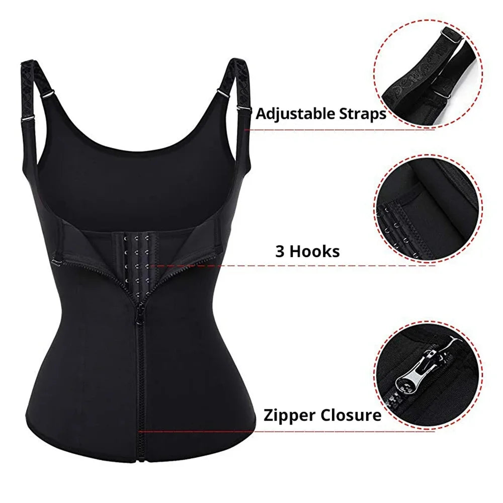 3-in-1 Waist Trainer Tank Top - Tummy Control Shaper